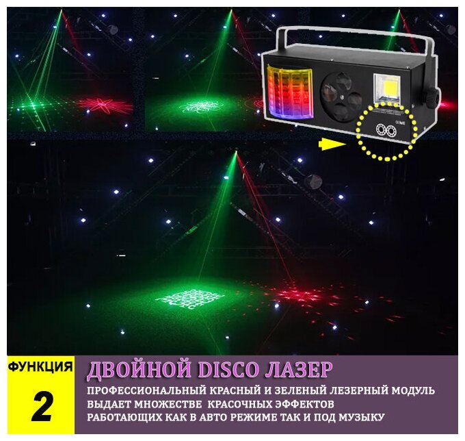 NOIR Audio DiscoLaser 3 - Лазерная цветомузыка с пультом управления 4-в-1