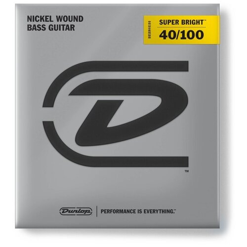 Струны для бас-гитары Dunlop 40-100 Super Bright Nickel Wound Bass DBSBN40100