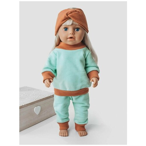 Одежда для куклы Беби Бон (Baby Born) 43см , Rich Line Home Decor, Х-992/Мятный-лосось