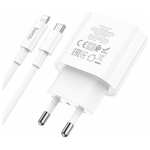 Сетевое зарядное устройство Hoco C94A-20W с кабелем Type-C/Lightning сзу 1 pd 20w c94a hoco type c to lightning белый