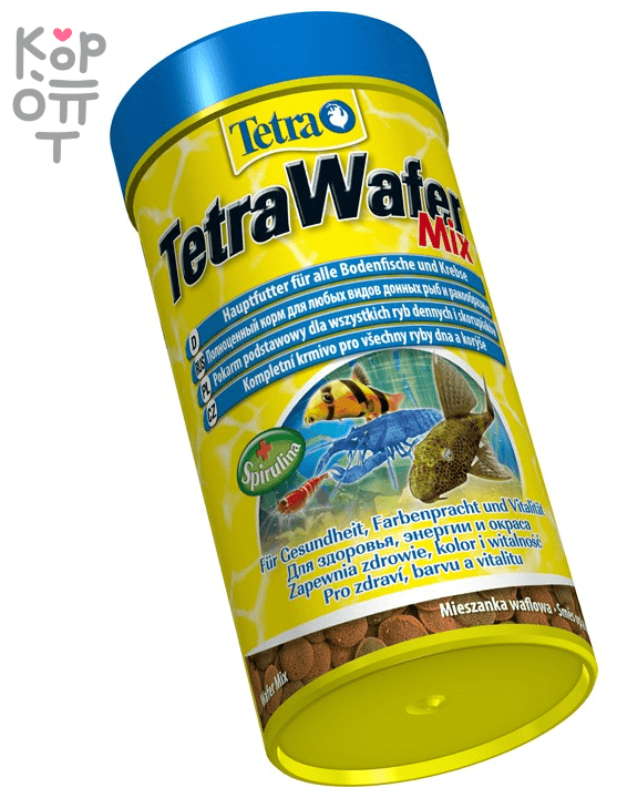 Корм сухой Tetra WaferMix для травоядных/хищных/донных рыб с добавлением креветок, 250мл - фото №14