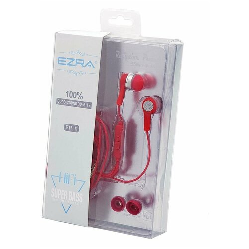 EZRA EP19 Красные наушники-гарнитура
