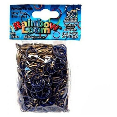 Резинки для плетения браслетов Rainbow Loom Синие, Персидская серия, Navy Blue (B0115) набор для плетения rainbow loom