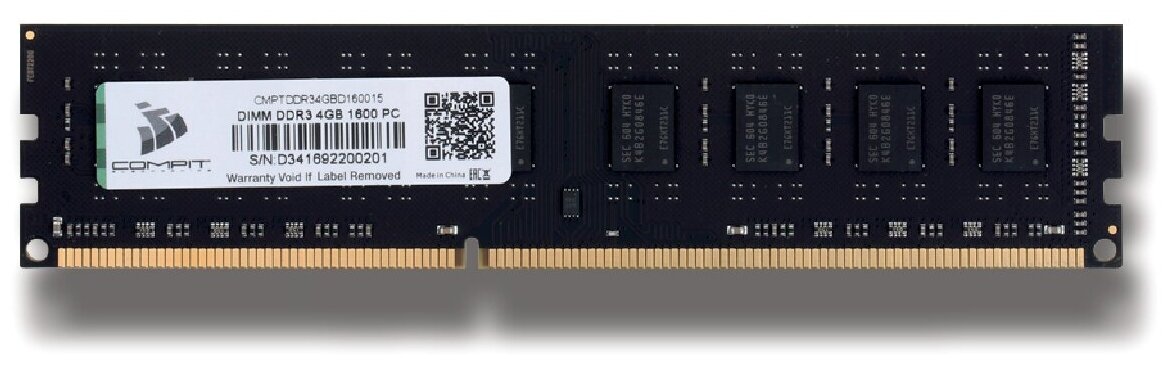 Модуль памяти COMPIT DDR3 DIMM 4 Гб 1600 CMPTDDR34GBD160015