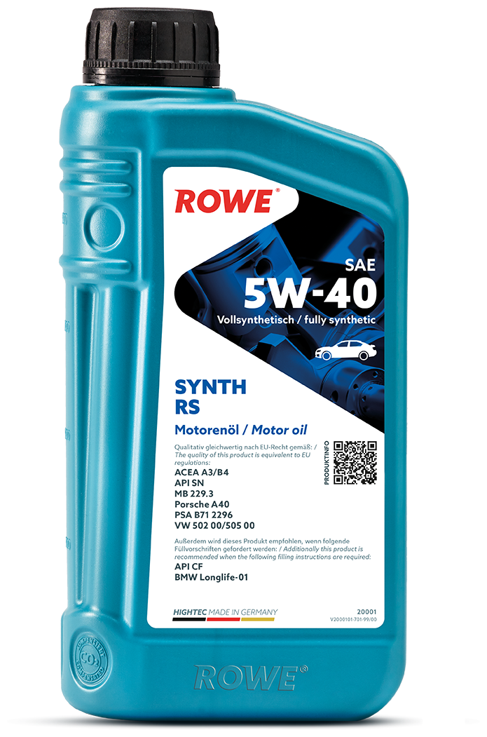 Моторное масло ROWE HIGHTEC SYNT RS 5W40 1л 20001-0010-03