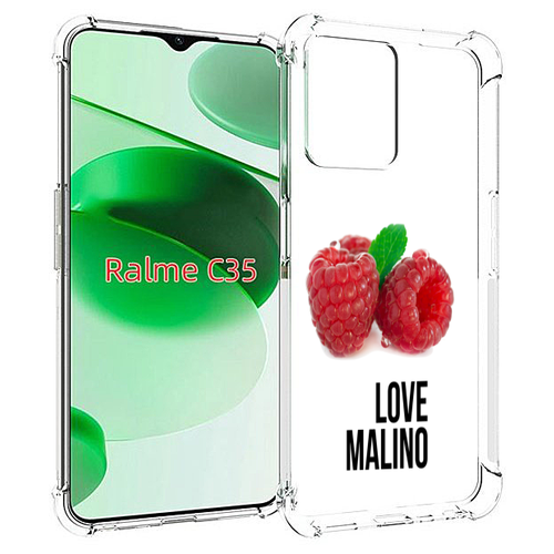 Чехол MyPads Бренд лове малино для Realme C35 / Narzo 50A Prime задняя-панель-накладка-бампер чехол задняя панель накладка бампер mypads бренд лове малино для realme x7 pro противоударный