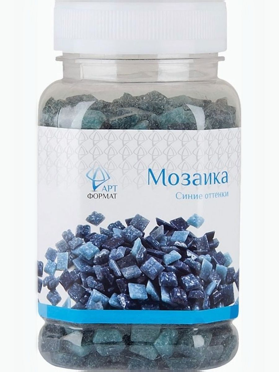 Мозаика в банке, синие оттенки
