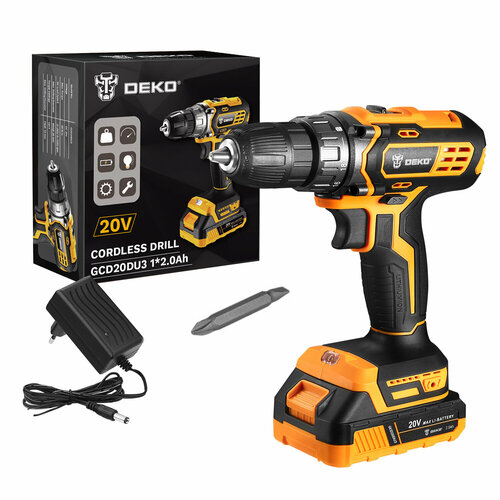 Аккумуляторная дрель-шуруповерт DEKO GCD20DU3 063-4144 439000₽