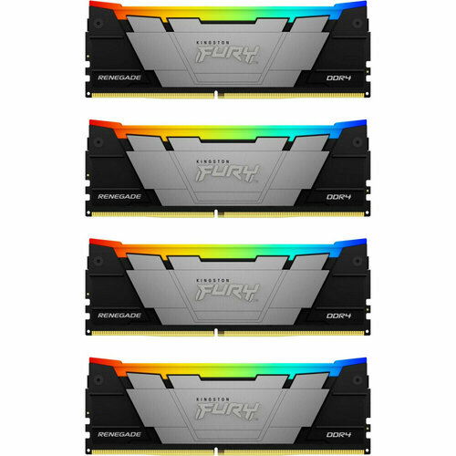 Оперативная память 64Gb DDR4 3600MHz Kingston Fury Renegade RGB KF436C16RB12AK464 4x16Gb KIT 2516800₽