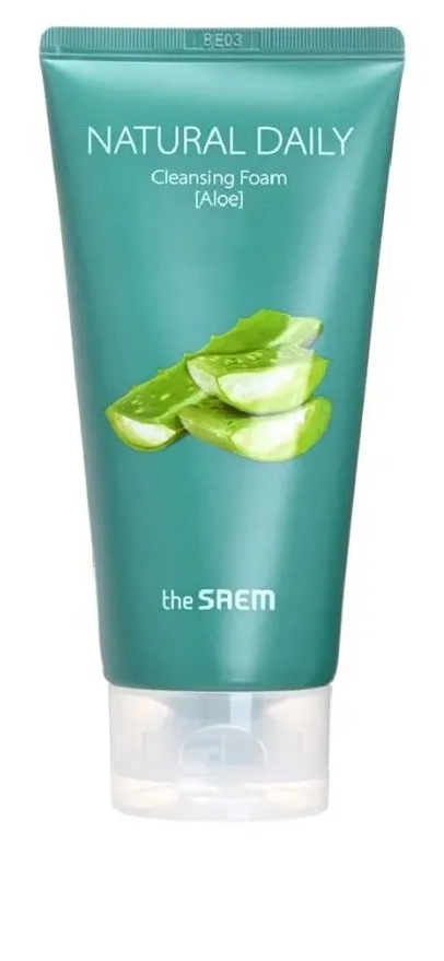 The Saem Ежедневная очищающая пенка с алоэ вера 150 мл Natural Daily Cleansing Foam Aloe