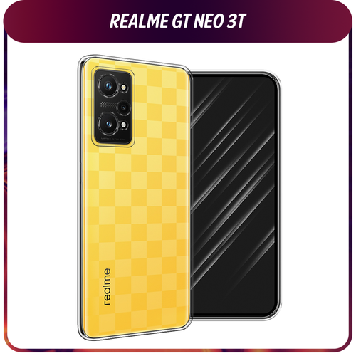 Силиконовый чехол на Realme GT Neo 3T/GT Neo 2 / Реалми GT Neo 3T, прозрачный силиконовый чехол коты черно белые на realme gt 2 реалми gt 2