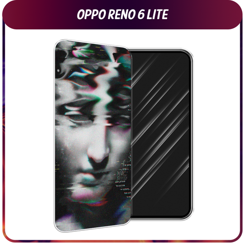 Силиконовый чехол на Oppo Reno 6 Lite / Оппо Рено 6 Лайт Glitch Art силиконовый чехол бутерброд из котиков на oppo reno 6 lite оппо рено 6 лайт
