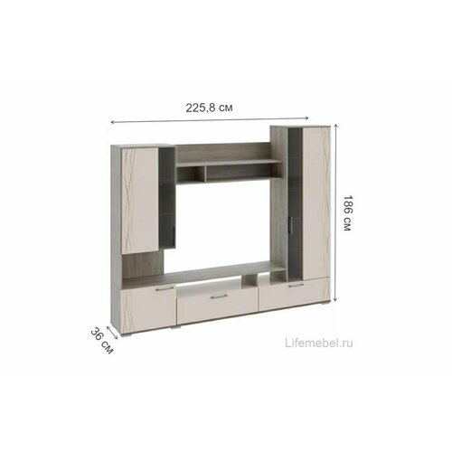 Набор мебели для гостиной ТД 2640311 Фон Бежевый Дуб Сонома трюфель 19536₽