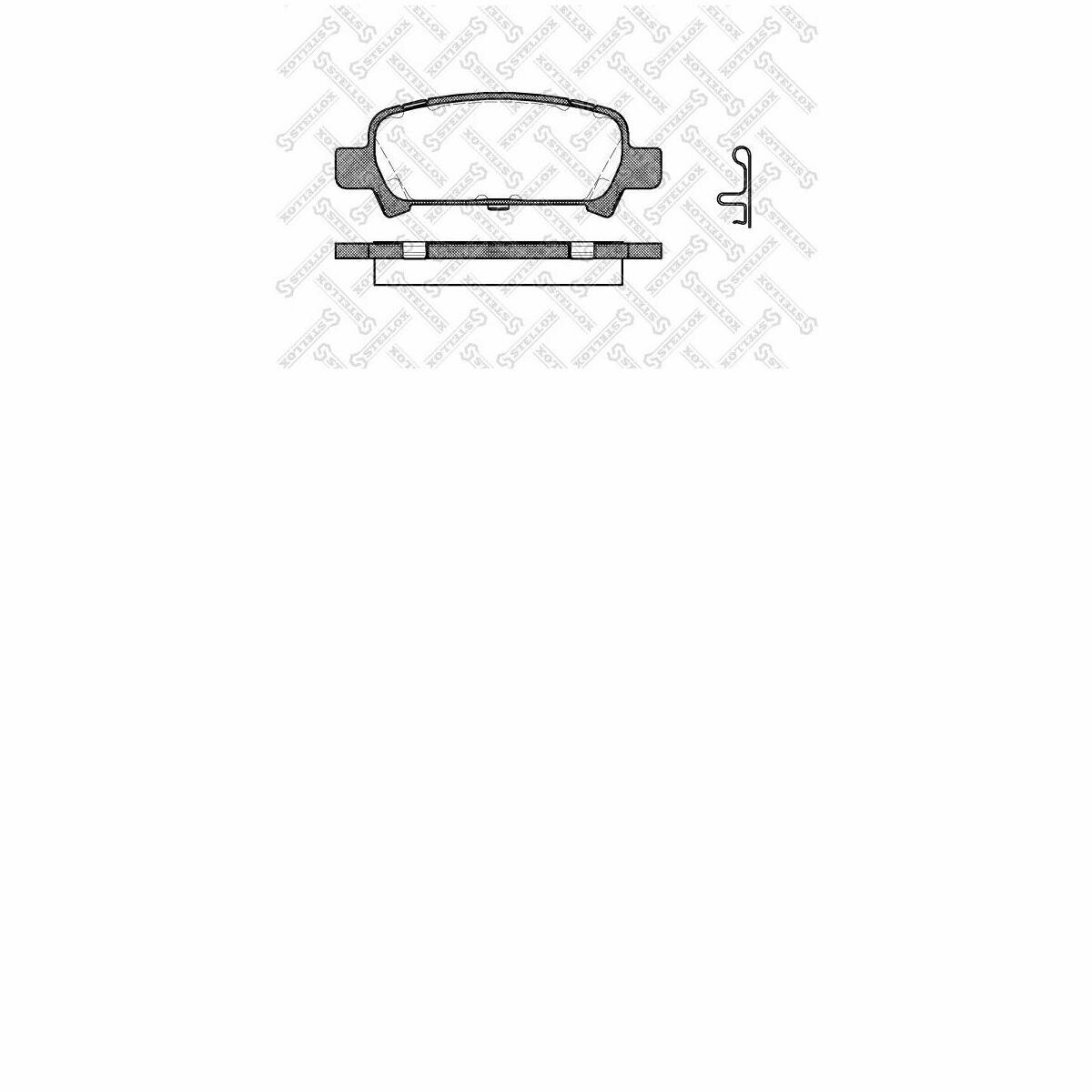 Колодки дисковые задние для Subaru Forester 2.0 97-02, Impreza 00> , Legacy 98> STELLOX 740002BSX 1шт