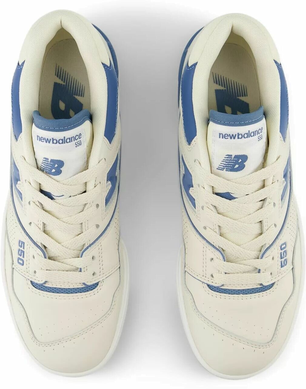 Кроссовки New Balance 550, полнота F, размер 6 US, бежевый/синий — фото 1