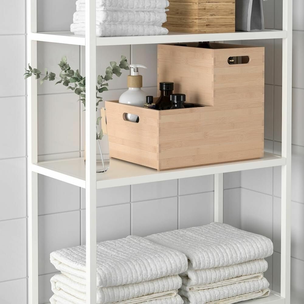 Коробка для хранения 32х24х15 см, светлый бамбук IKEA UPPDATERA уппдатера — фото 1