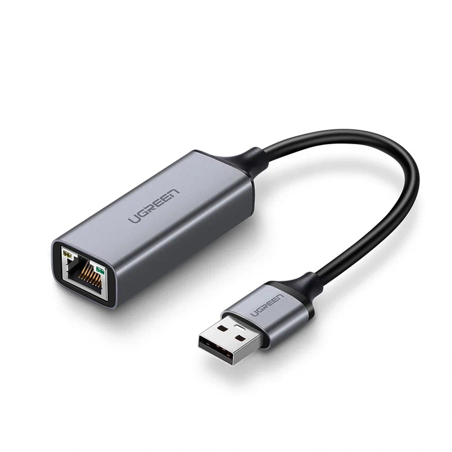 Адаптер UGREEN CM209 (50922) USB to RJ45 Ethernet Adapter Aluminum Case. Цвет: серый космос