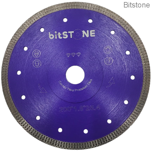 Алмазные диски по керамограниту: Диск алмазный сплошной bitSTONE Hard Ceramics (керамогранит керамика) 200мм/254 (37470923200)