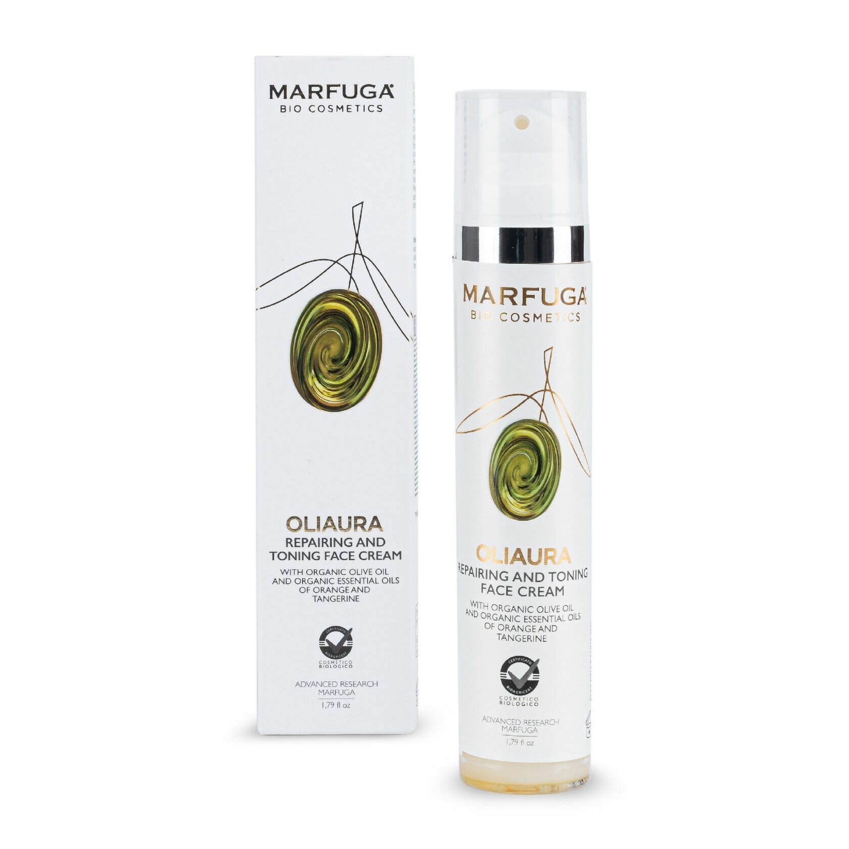 Крем Marfuga, для лица, восстанавливающий, итальянский на основе оливкового масла