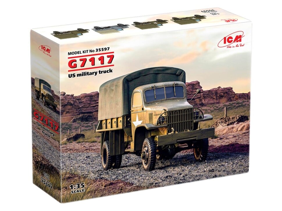 Сборная модель Армейский грузовой автомобиль США G7117 (1/35) 35597-ICM