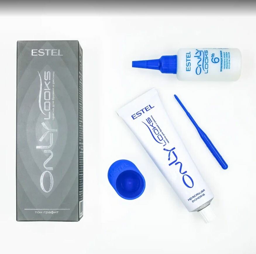 Картинки ESTEL Only Looks Краска для бровей и ресниц, 50 мл, графит, 50 мл, 1 уп.