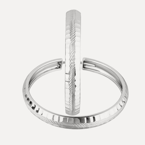 Изображение товара Серьги конго, серебро, 925 проба, родирование