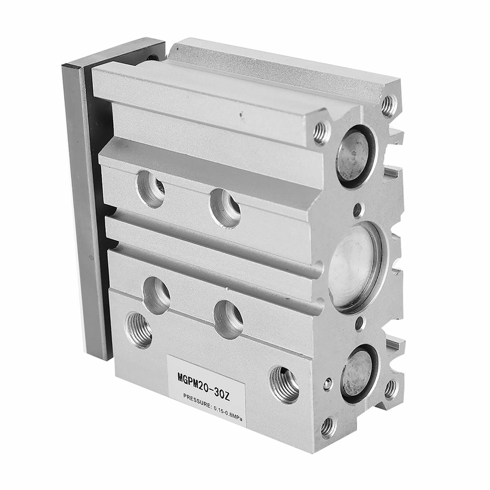 Изображение MGPM20X30 3-стержневой воздушный цилиндр двойного действия Пневматический цилиндр из алюминиевого сплава диаметром 20 мм