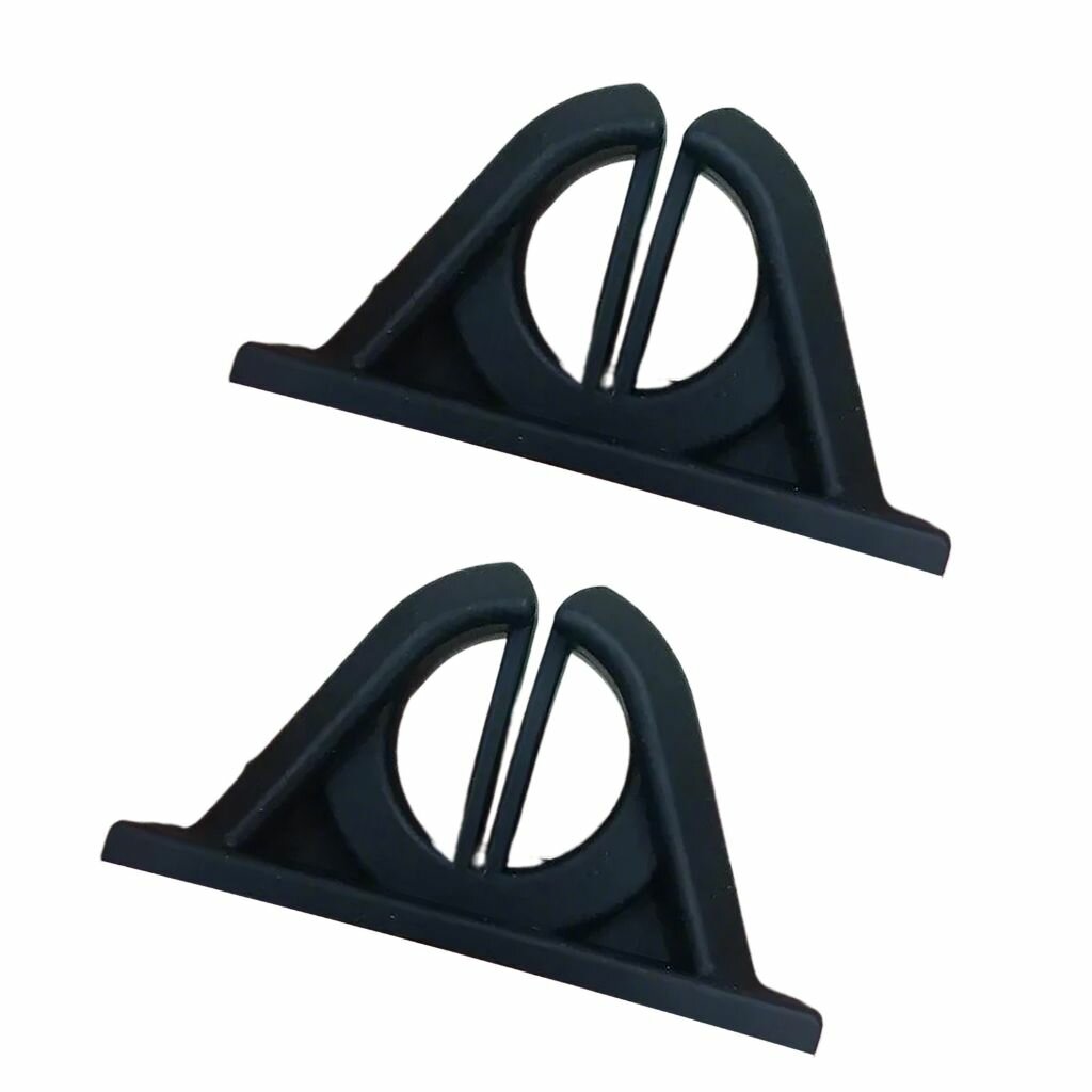 Рыболовные принадлежности Силиконовый настенный универсальный держатель для удочек без сверления - черный 1 комплект из 2 штук