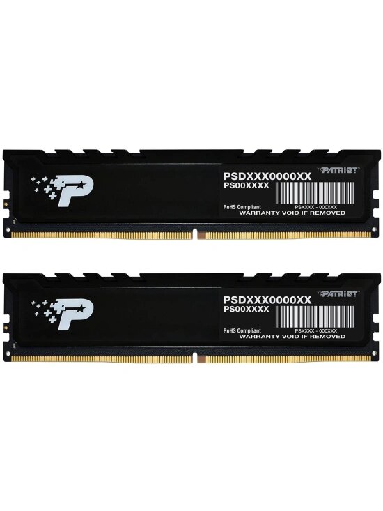 Оперативная память Patriot Signature Premium DDR5 - 2x 32GB, 4800 МГц, DIMM, CL40, RTL (psp564g4800kh1)
