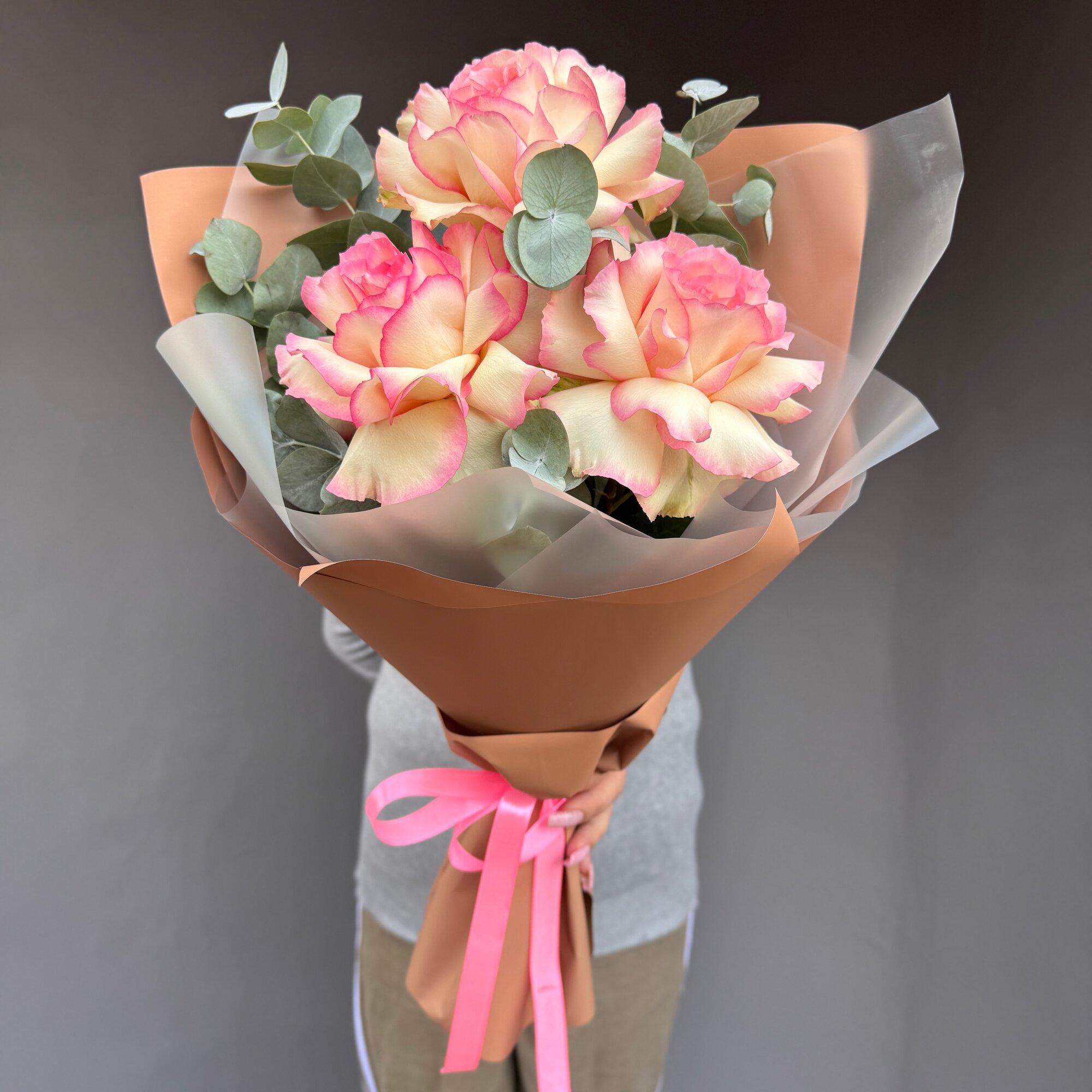 Огромные 3шт (на фото 10шт) Французские розы эсп арт.13849 - Просто роза ру