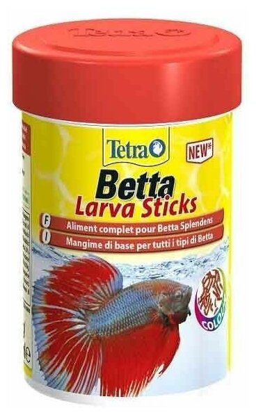 Корм для рыб Tetra Betta LarvaSticks 100мл плавающие палочки - фотография № 18