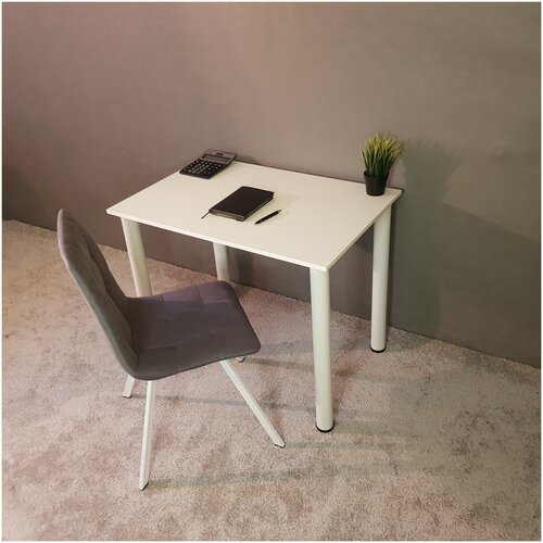 Письменный стол 100*60 см Белые ножки. 16 мм столешница ЛДСП Компьютерный Офисный Рабочий