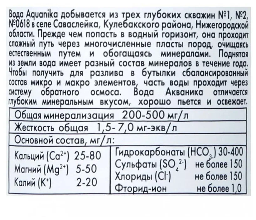 Aquanika Вода питьевая негазированная ПЭТ 0,25 л (24 шт.) - фотография № 11