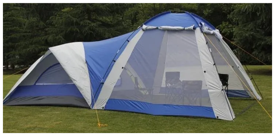 Палатка шатер с шатром туристическая Terbo, 4-х местная, в сумке-чехле, Размер внутренний: 240*240*155/195 см.