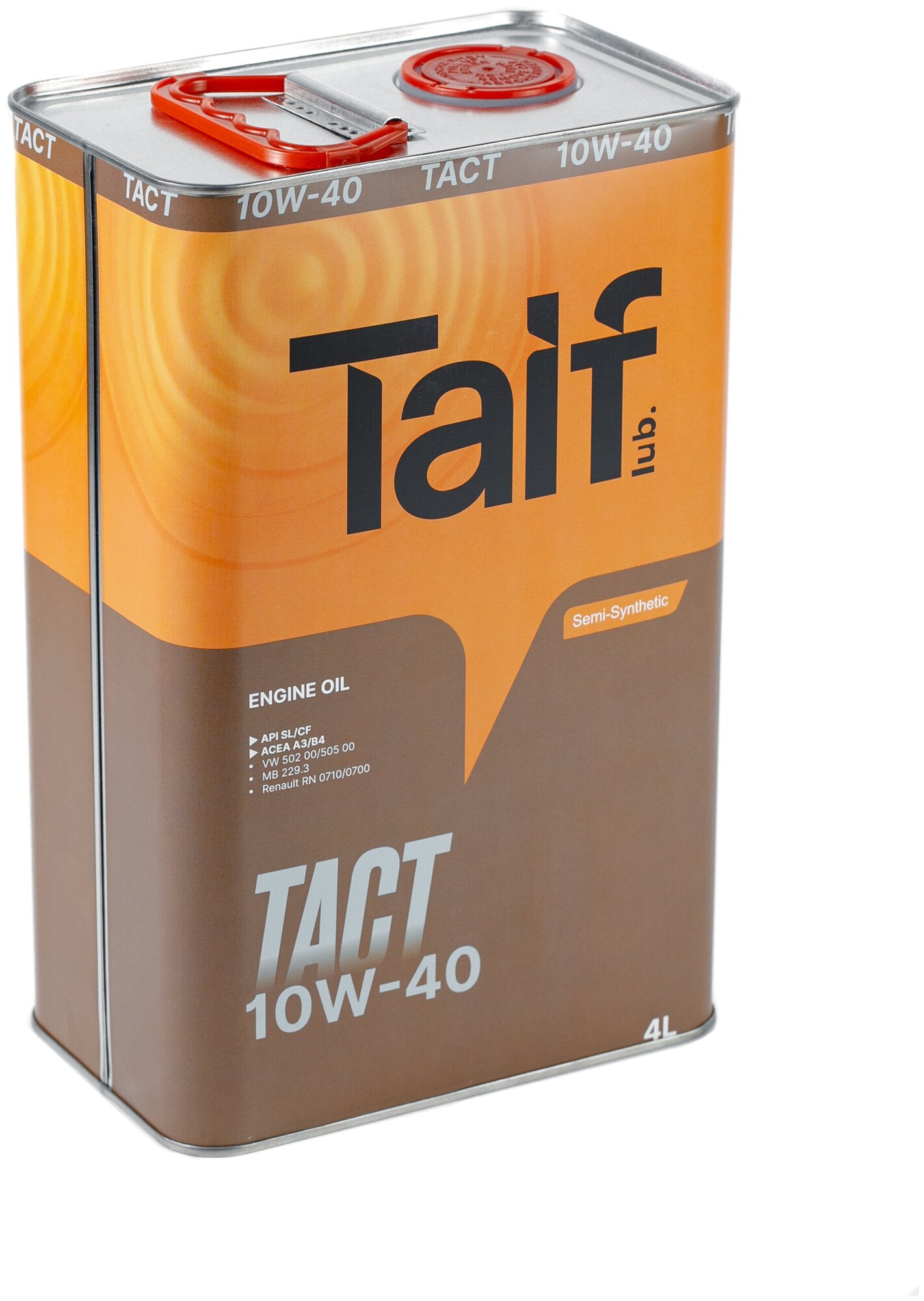 TAIF TACT 10W-40 4л моторное масло A3/B4, SL/CF