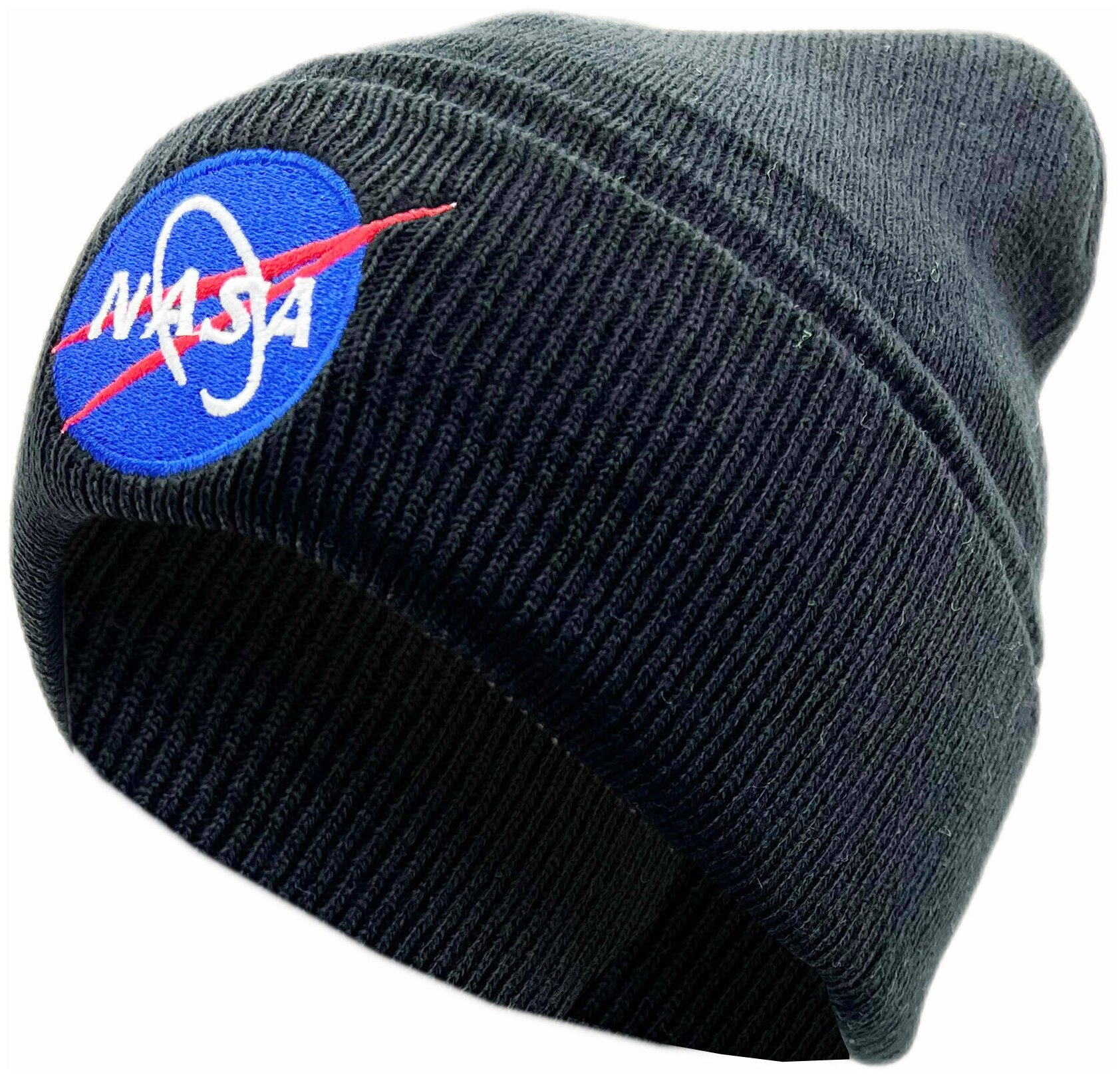 Шапка с логотипом Skully beanie NASA black 