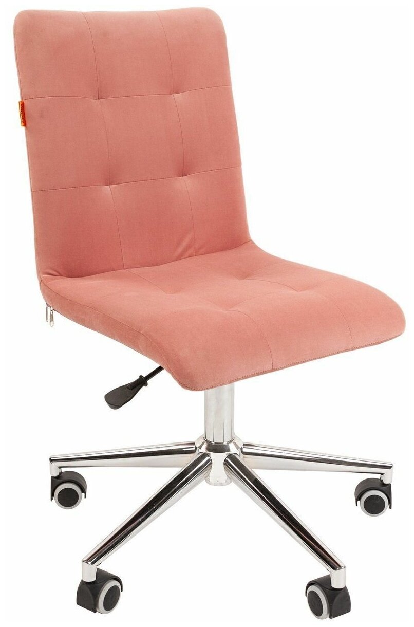 Офисное кресло CHAIRMAN 030 хром, велюр, розовый