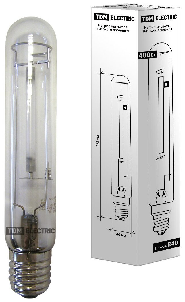 Лампа натриевая высокого давления ДНаТ 400 Вт Е40, TDM SQ0325-0005 (25 шт.)