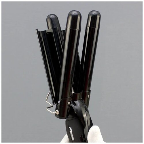 Тройные щипцы-волна для укладки и завивки волос D22 мм ProMozer MZ-6607-22титан-турмалиновое покрытиерегулировка температуры 160-220 Cионизация 178900₽