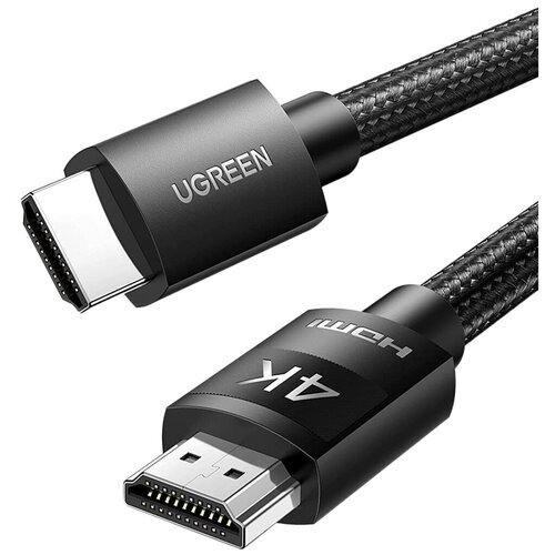 Кабель Ugreen HDMI-HDMI 2.0 4K, 2 м (40101) true hdmi matrix 4x2 switch splitter 4k60hz 3840x2160p arc uhd hdr dual audio extractor ir remote spdif aux 3 5mm audio output