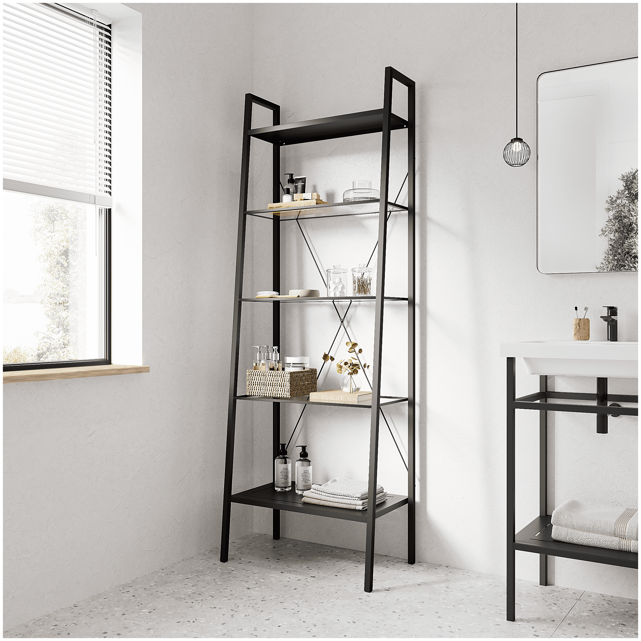 фото Стеллаж 60x35x170 Ulitka Camelot черный