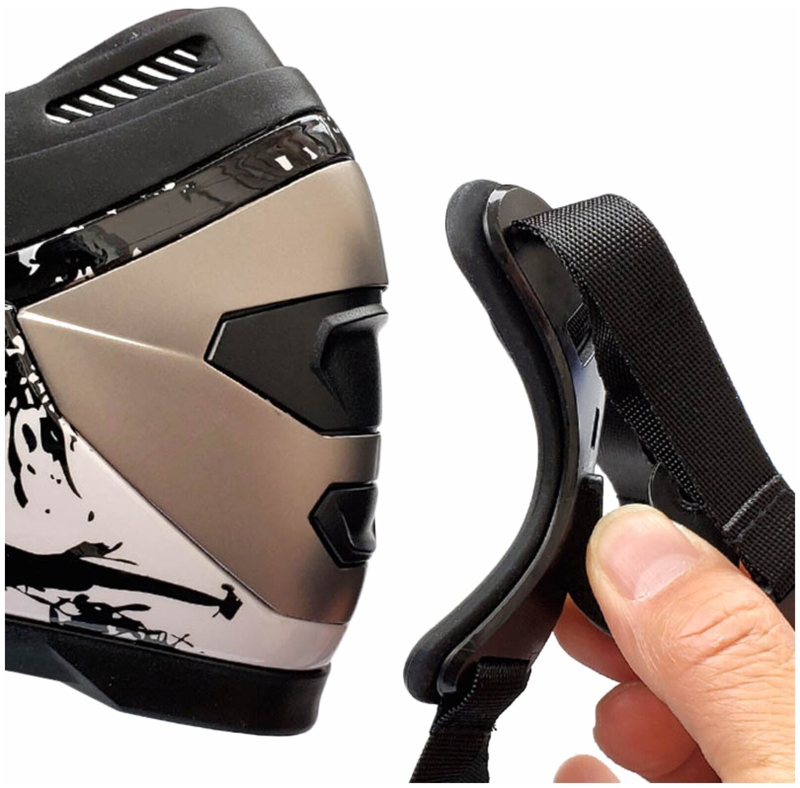 Крепление с фиксирующим винтом и гайкой на шлем для GoPro и других экшн камер