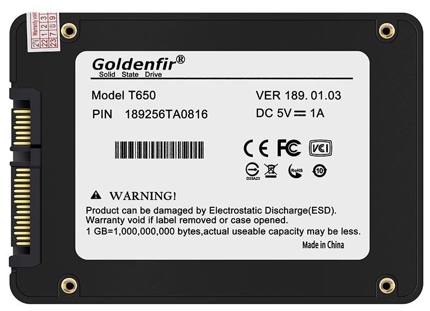 Твердотельный накопитель Goldenfir 240 ГБ SATA T650-240GB