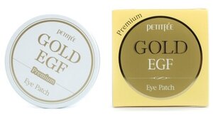 Гидрогелевые патчи для глаз Petitfee EGF и золото, 60 шт