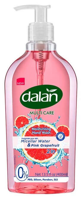 фото Dalan Женский Multi Care Moisturizing Hand Wash Мыло жидкое увлажняющее Мицеллярная вода и розовый грейпфрут 400мл