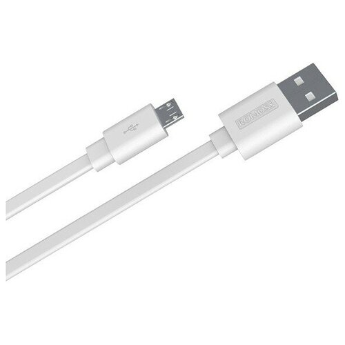 Кабель Romoss CB05f-161-03 (USB - Micro USB) плоский, белый кабель питания romoss usb micro usb lightning 150 см черный
