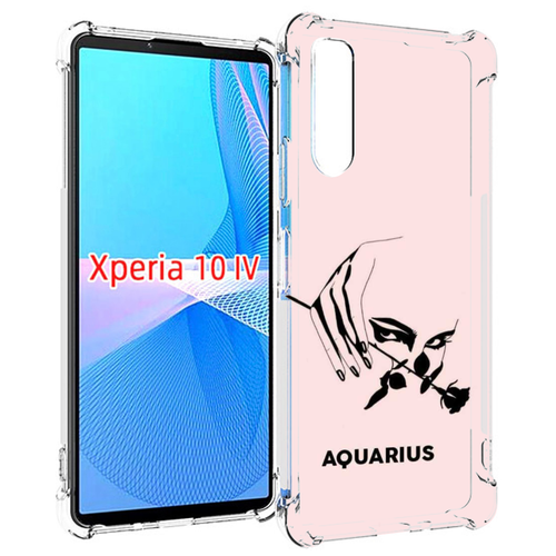 Чехол MyPads знак зодиака водолей 3 для Sony Xperia 10 IV (10-4) задняя-панель-накладка-бампер