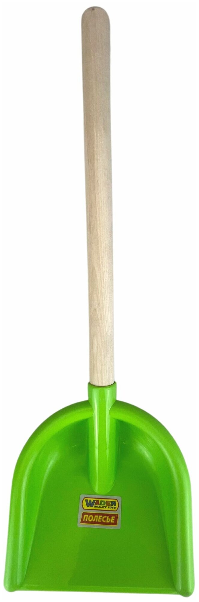 Лопата детская пластиковая для снега и песка деревянный черенок без ручки 40,5 см - фотография № 6