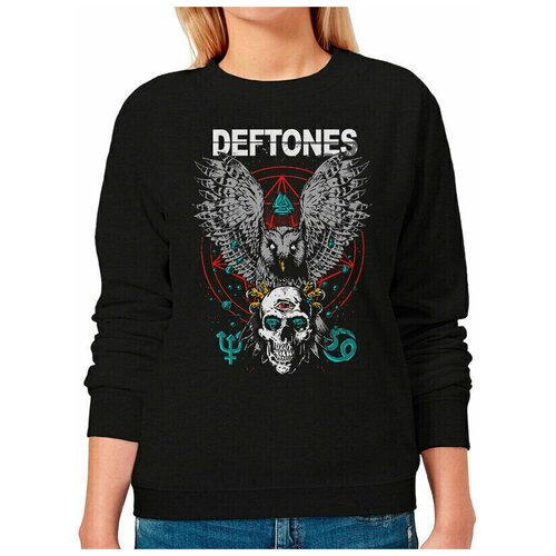 Свитшот DreamShirts с принтом Deftones Женский Черный 54