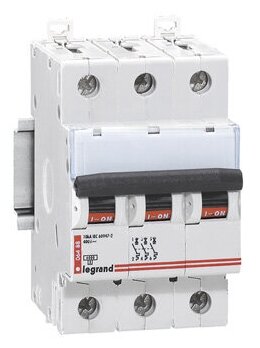 Модульный автоматический выключатель DX3-E 3 полюса, 16А, х-ка C | код. 407291 | Legrand (2шт. в упак.)